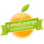 a small orange logo